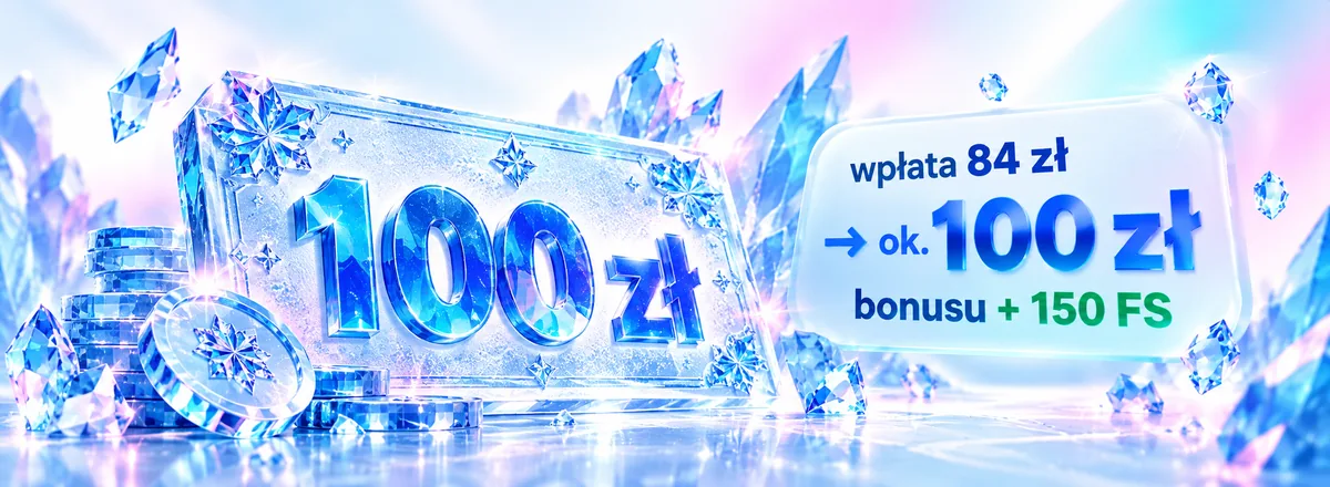 ICE Casino 100 zł bez depozytu – 100 zł bonusu za wpłatę 84 zł