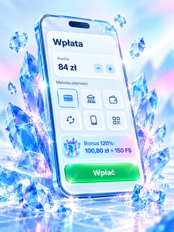 Wpłata 84 zł w kasie ICE Casino na telefonie i bonus 100 zł