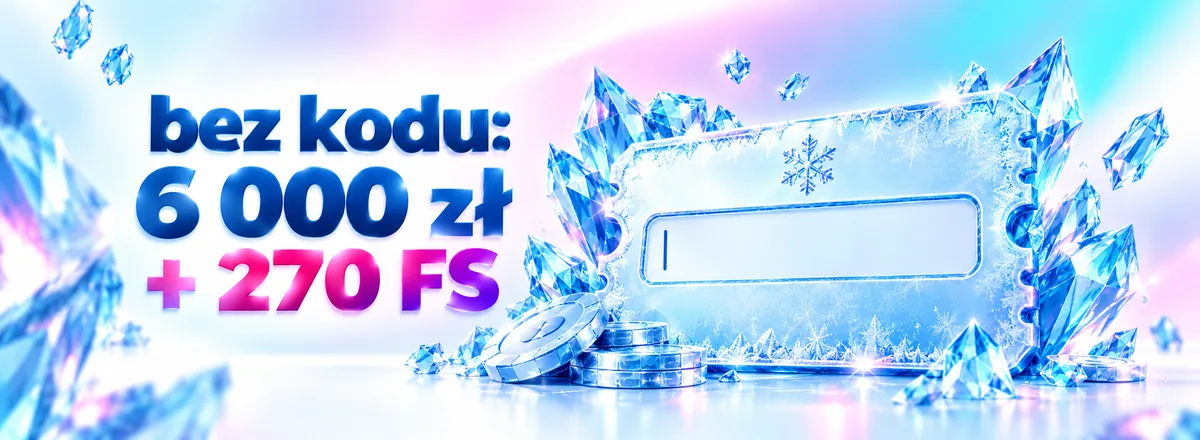 Kod promocyjny ICE Casino – pole na kod i pakiet 6 000 zł + 270 FS