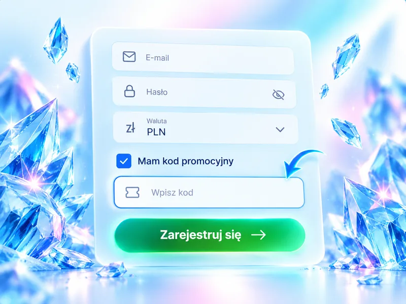 Pole Mam kod promocyjny w formularzu rejestracji ICE Casino