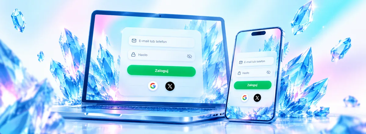 ICE Casino logowanie – okno logowania na laptopie i smartfonie